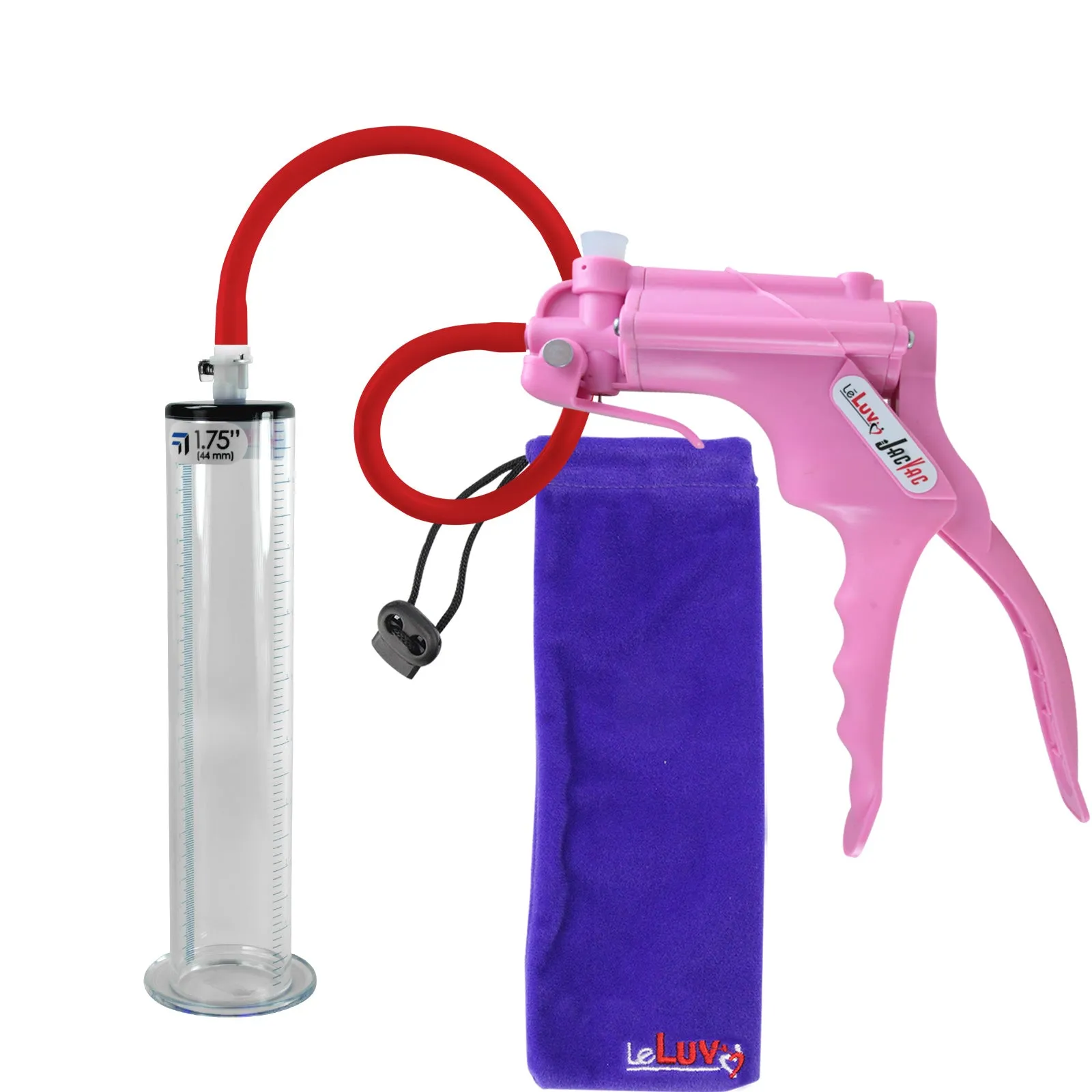 LeLuv JacVac Penis Pump with Swivel Gauge Options - Choose Wide Flange Cylinder