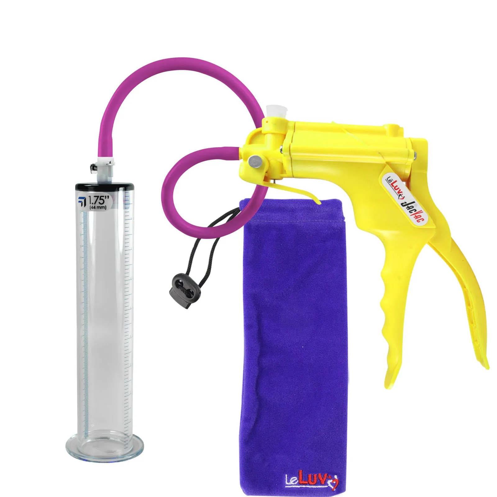 LeLuv JacVac Penis Pump with Swivel Gauge Options - Choose Wide Flange Cylinder