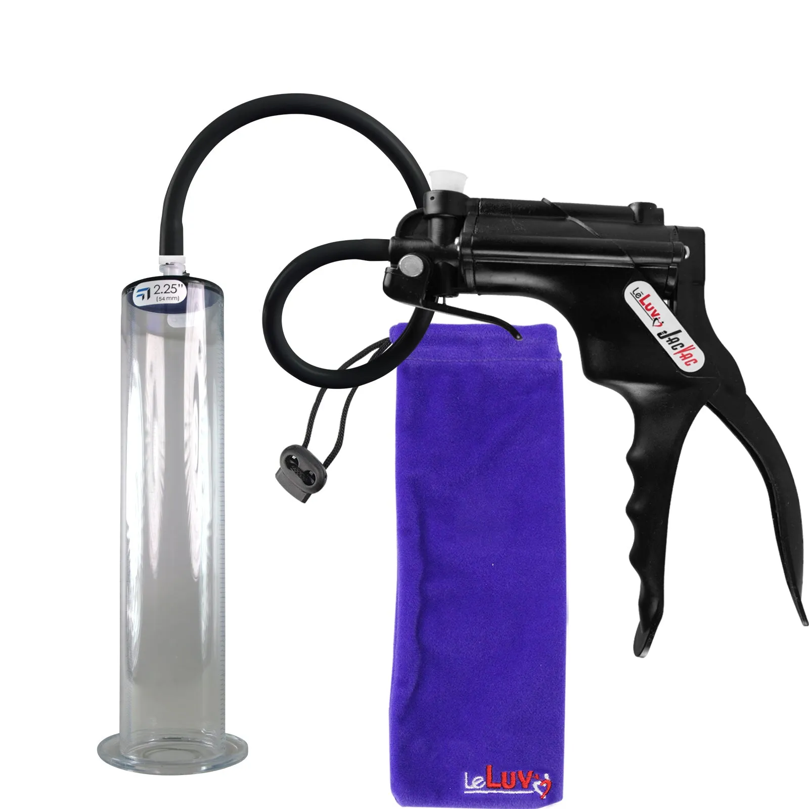 LeLuv JacVac Penis Pump with Swivel Gauge Options - Choose Wide Flange Cylinder