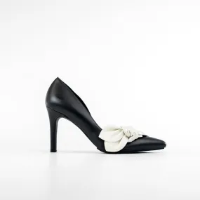 LODI Riler Black Court Shoes with Bow Detail