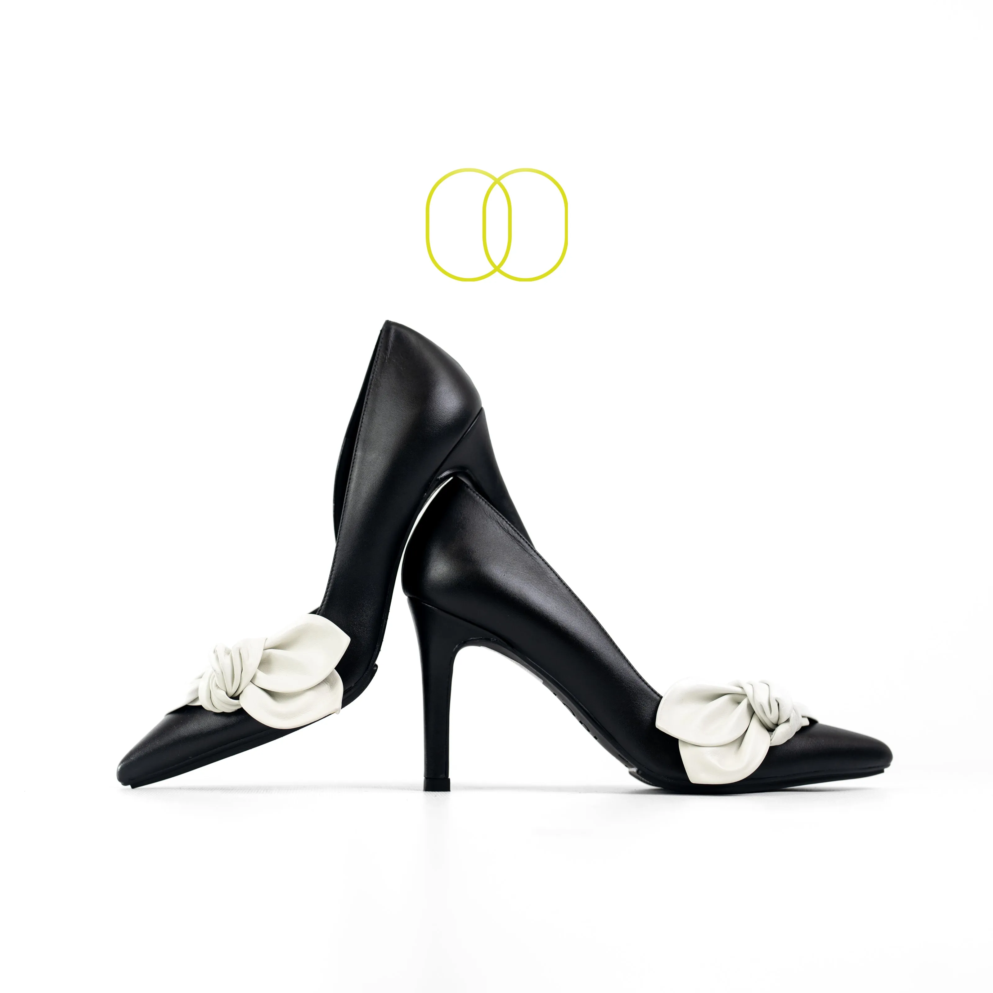 LODI Riler Black Court Shoes with Bow Detail