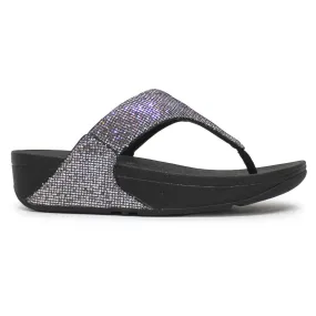 Lulu Glitterball Toe Post Synthetic Women's Slip On Sandals