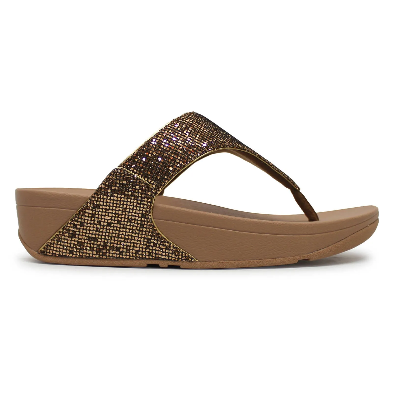 Lulu Glitterball Toe Post Synthetic Women's Slip On Sandals