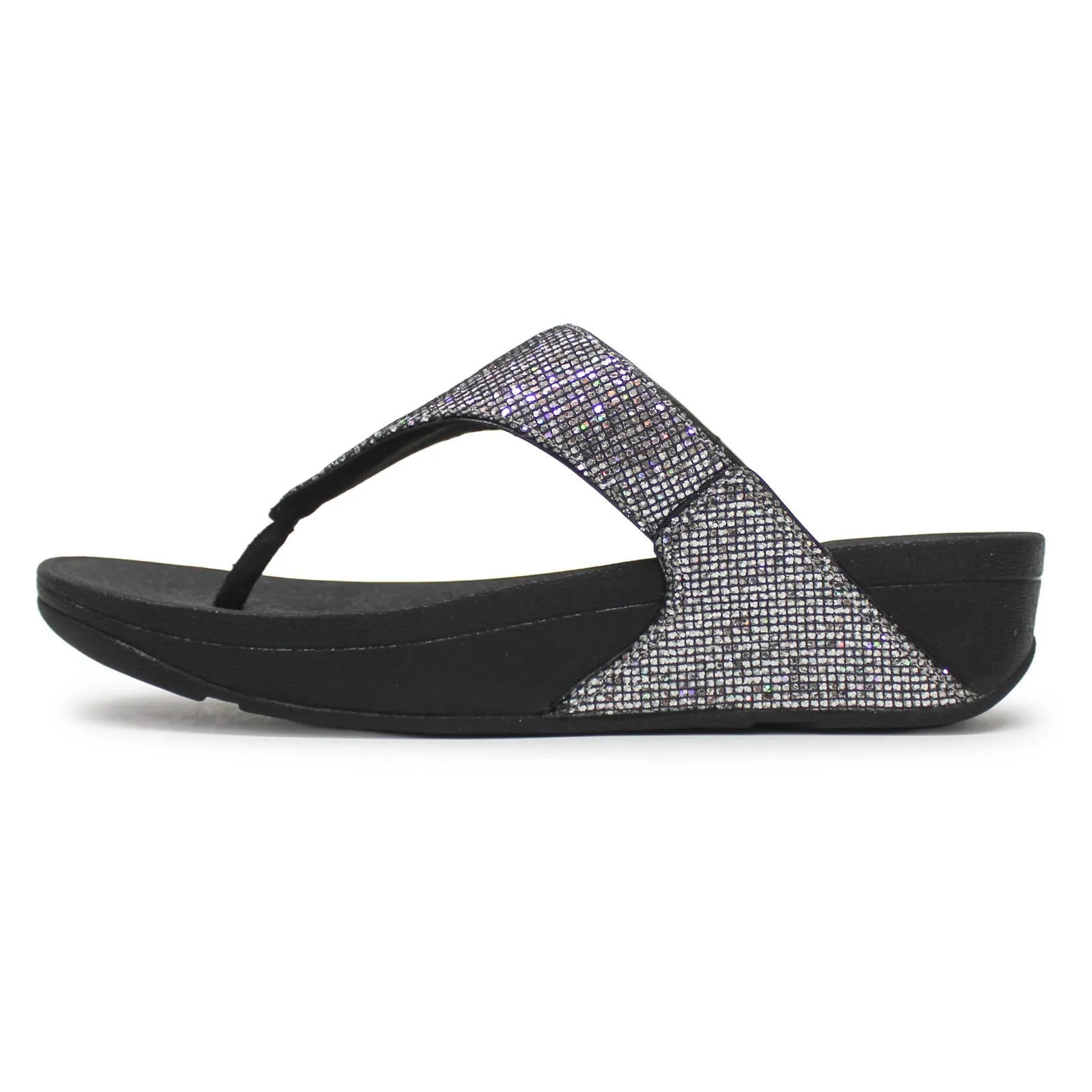 Lulu Glitterball Toe Post Synthetic Women's Slip On Sandals