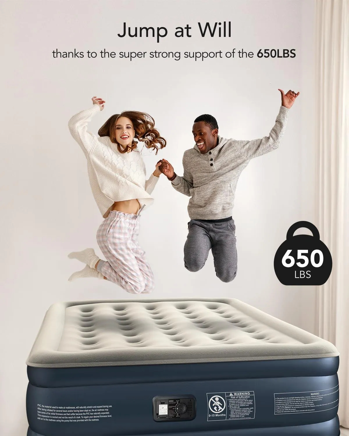 Luxury Air Mattress Queen with Built in Pump.