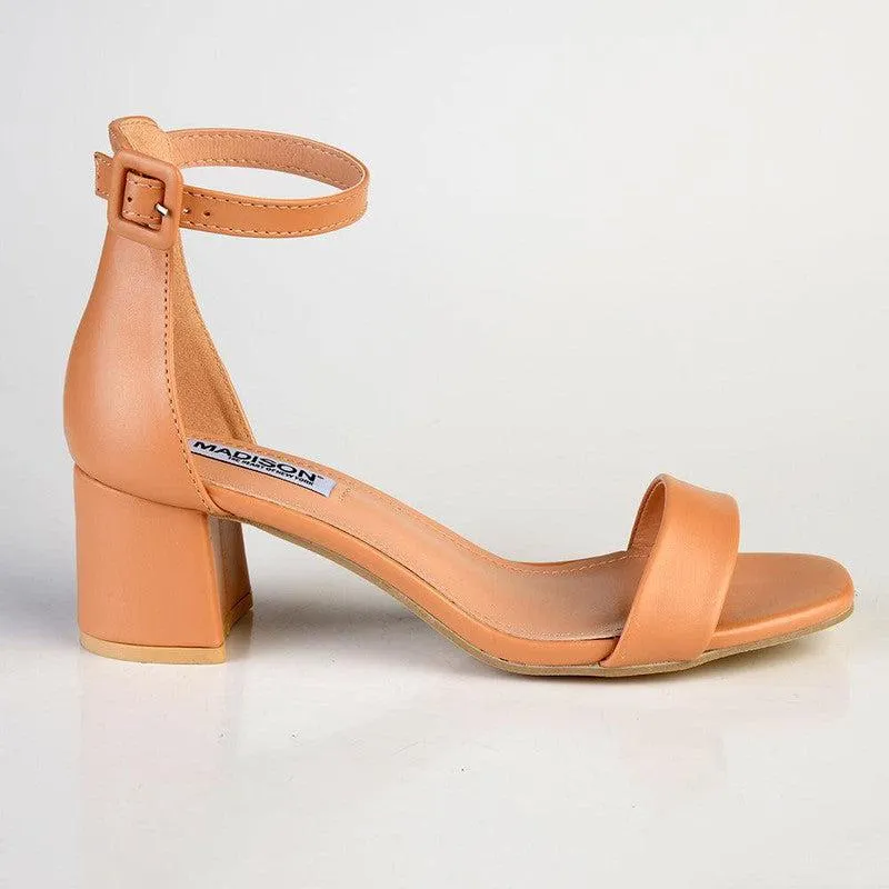 Madison Amira Block Heel Sandal - Nude