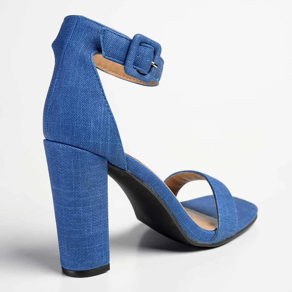 Madison Angelique Classic Block Heel Sandal - Denim Blue