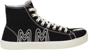 Maison Margiela Tabi High MM Embroidered Sneakers - Black