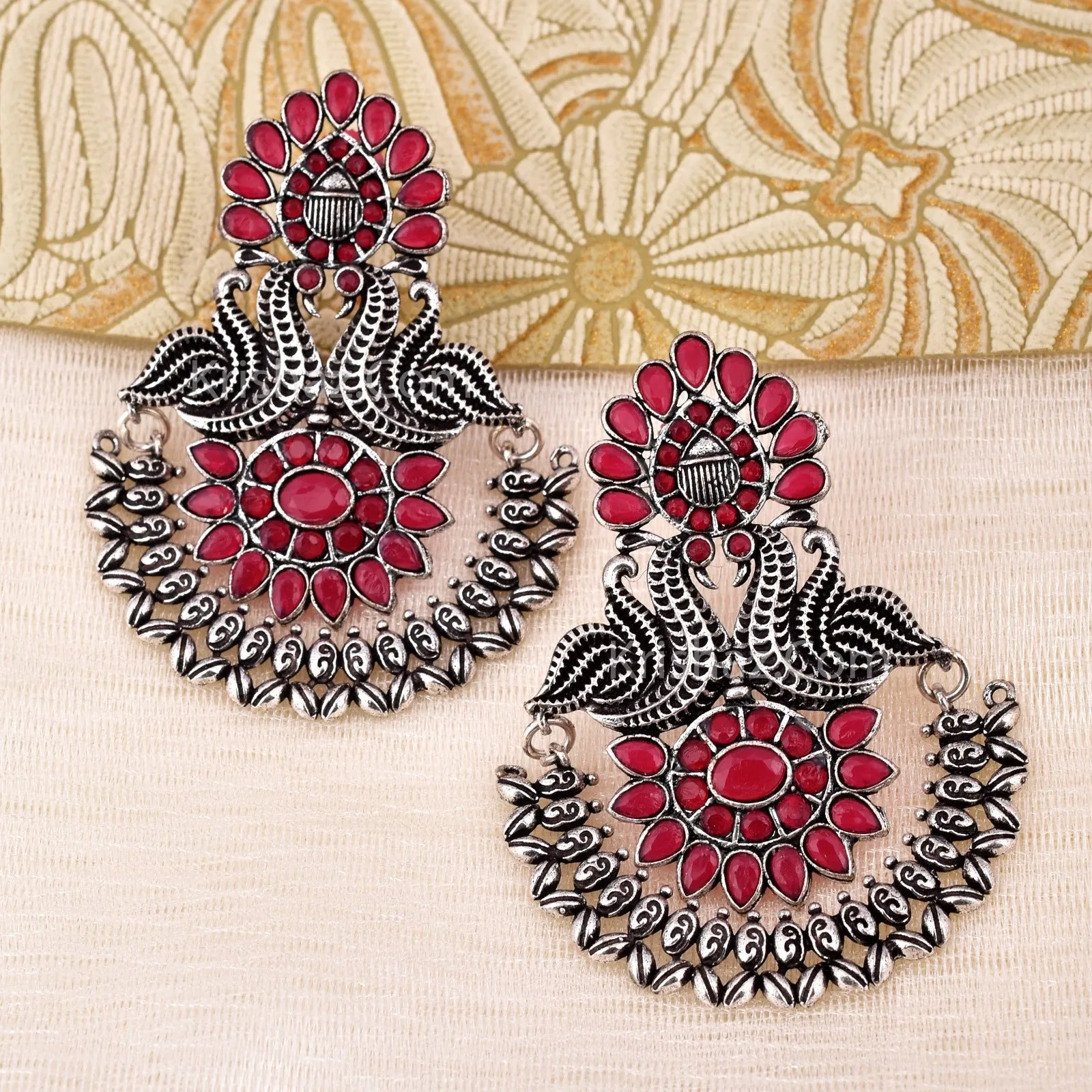 Mansi Peacock Dangler Earrings