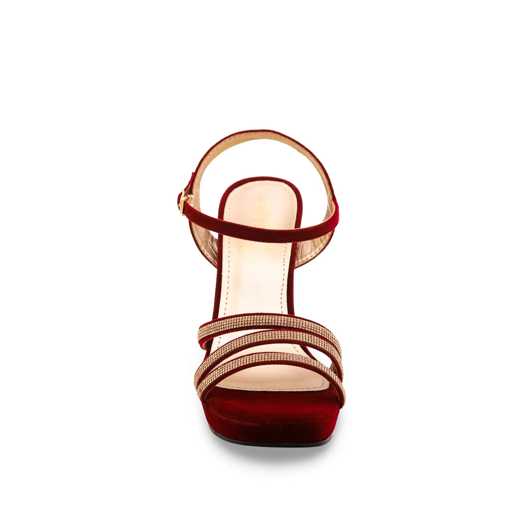 Maroon Fancy Bridal Sandal FN5745