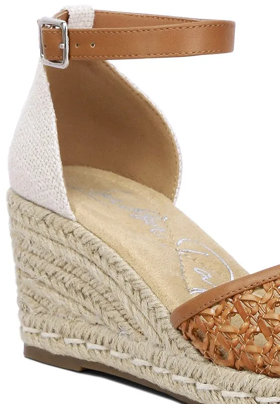 Mason Pin Buckle Wedge Heel Espadrilles