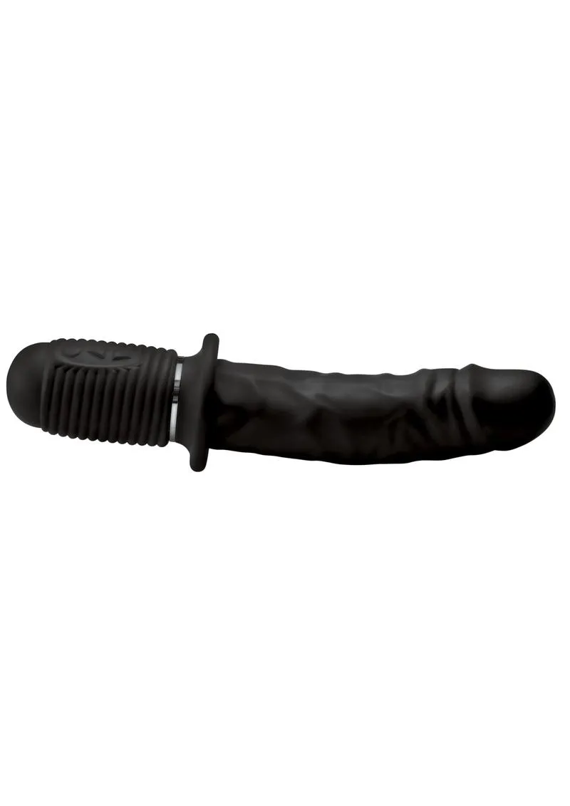 Master Series Power Pounder Vibrating and Thrusting Silicone Dildo