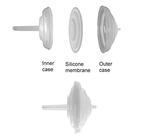 Maymom Backflow Protector, Long Stem, for Spectra S1, S2 and 9 Pumps to use Medela Flanges and Medela Parts (2pc)