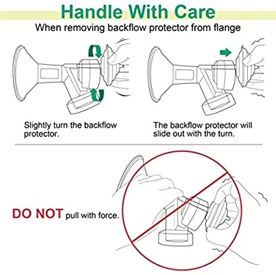 Maymom Backflow Protector, Long Stem, for Spectra S1, S2 and 9 Pumps to use Medela Flanges and Medela Parts (2pc)