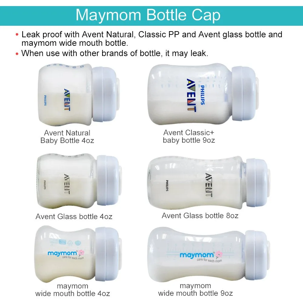 Maymom Wide Neck Breastmilk Collection n Storage Bottle 9oz; Re-markable SureSeal Disc. Fits Spectra S2 Spectra S1 Spectra 9 Plus and Avent Breastpumps Replace Spectra Bottle, Avent Classic Natural Bottle