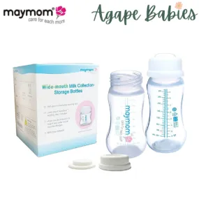 Maymom Wide Neck Breastmilk Collection n Storage Bottle 9oz; Re-markable SureSeal Disc. Fits Spectra S2 Spectra S1 Spectra 9 Plus and Avent Breastpumps Replace Spectra Bottle, Avent Classic Natural Bottle