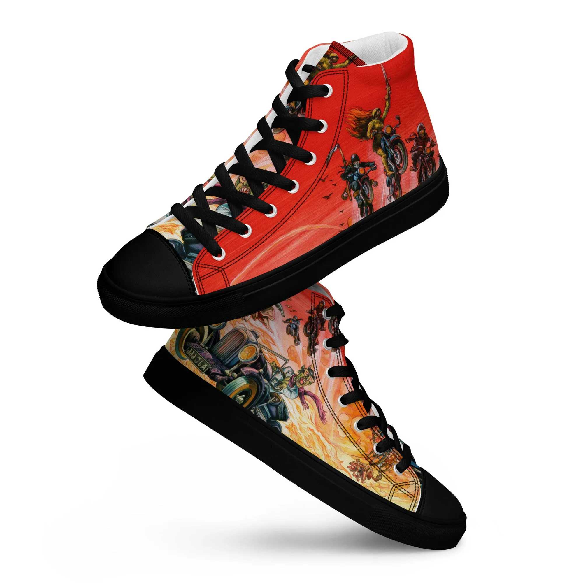 Men’s Good Omens High Top Canvas Shoes - Free Shipping *US SIZES SHOWN! USE CHART!