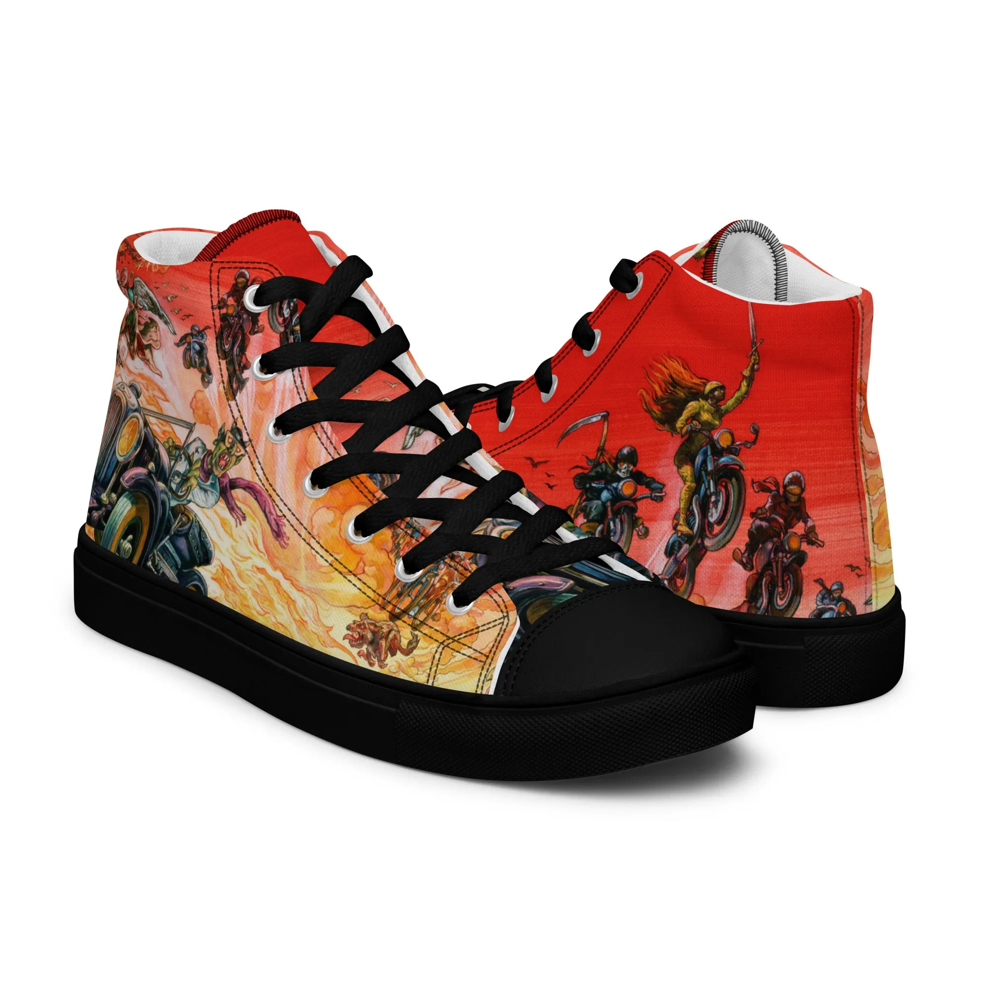 Men’s Good Omens High Top Canvas Shoes - Free Shipping *US SIZES SHOWN! USE CHART!