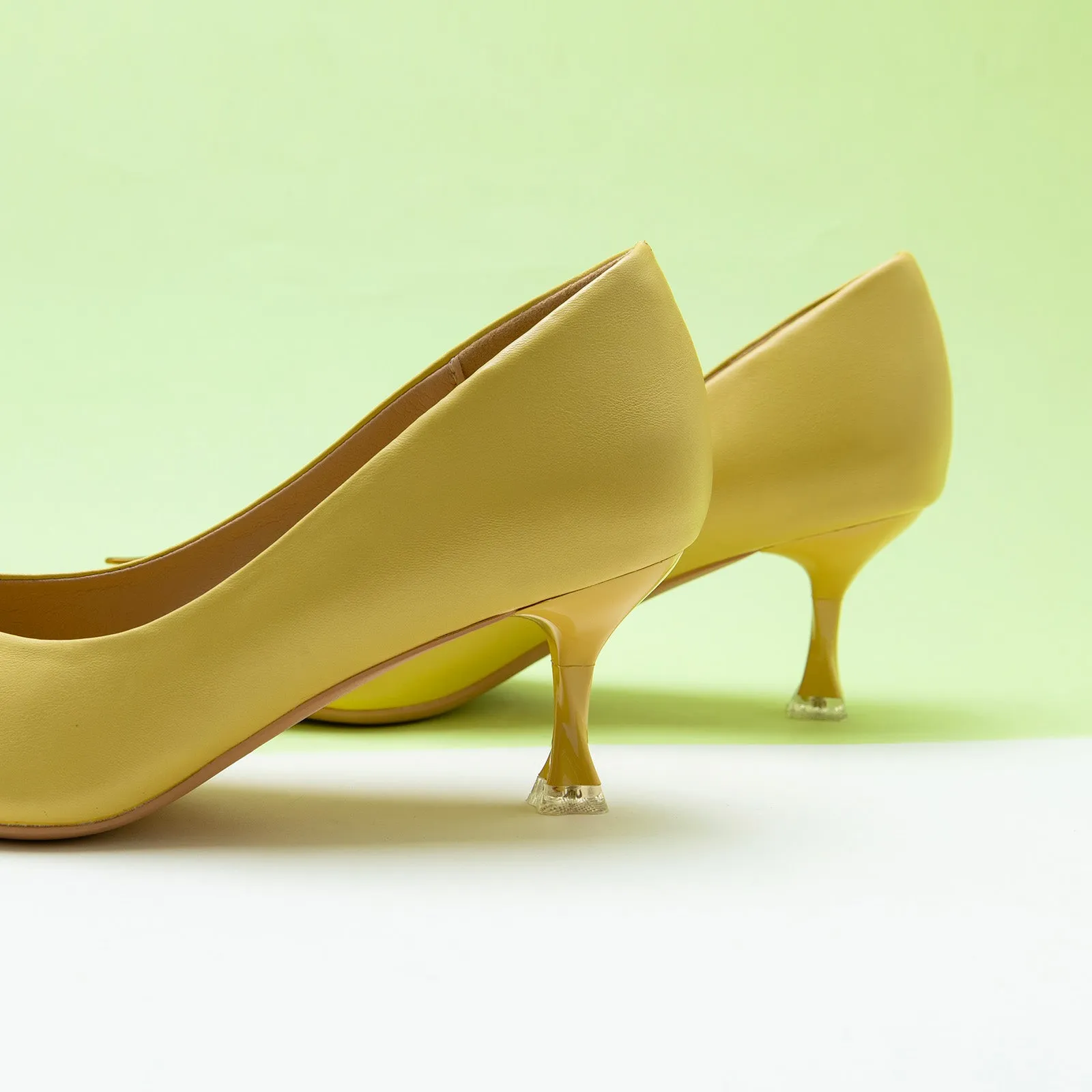 Metal Tie Pumps (Olivia) Yellow