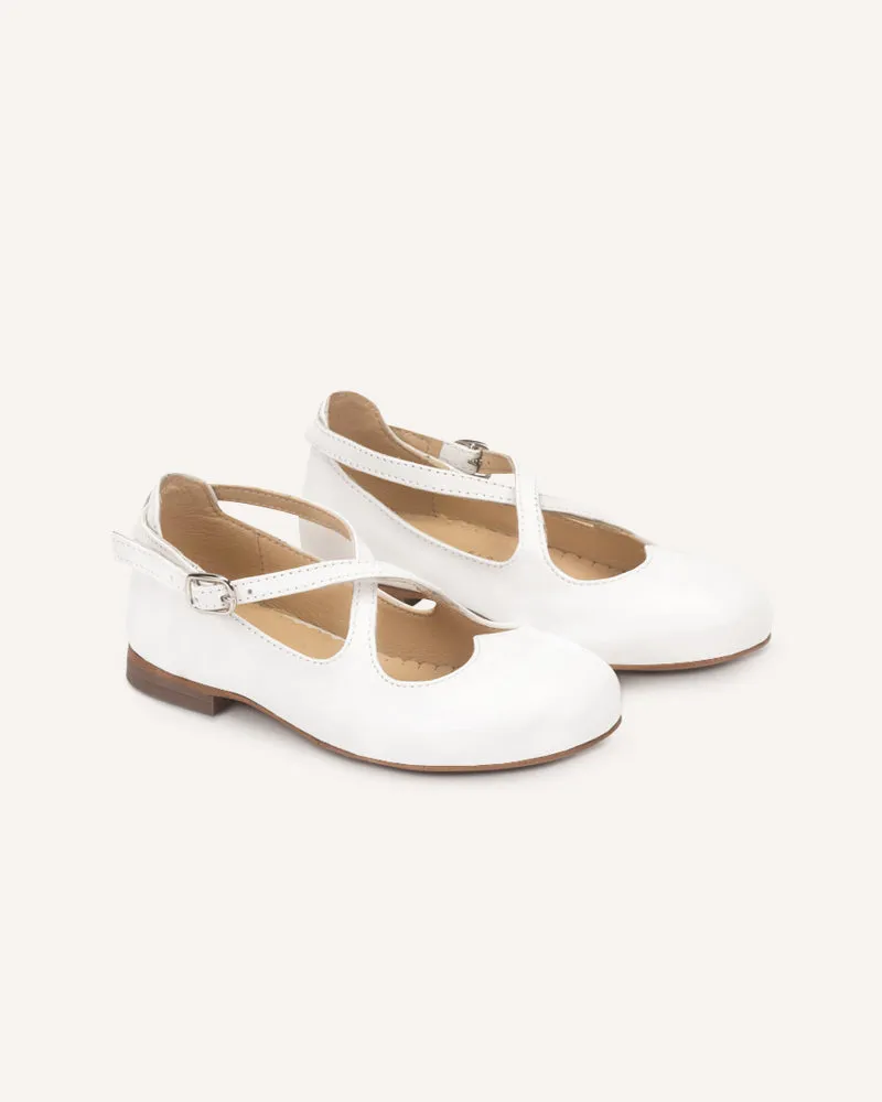 Mini White Lover Flats