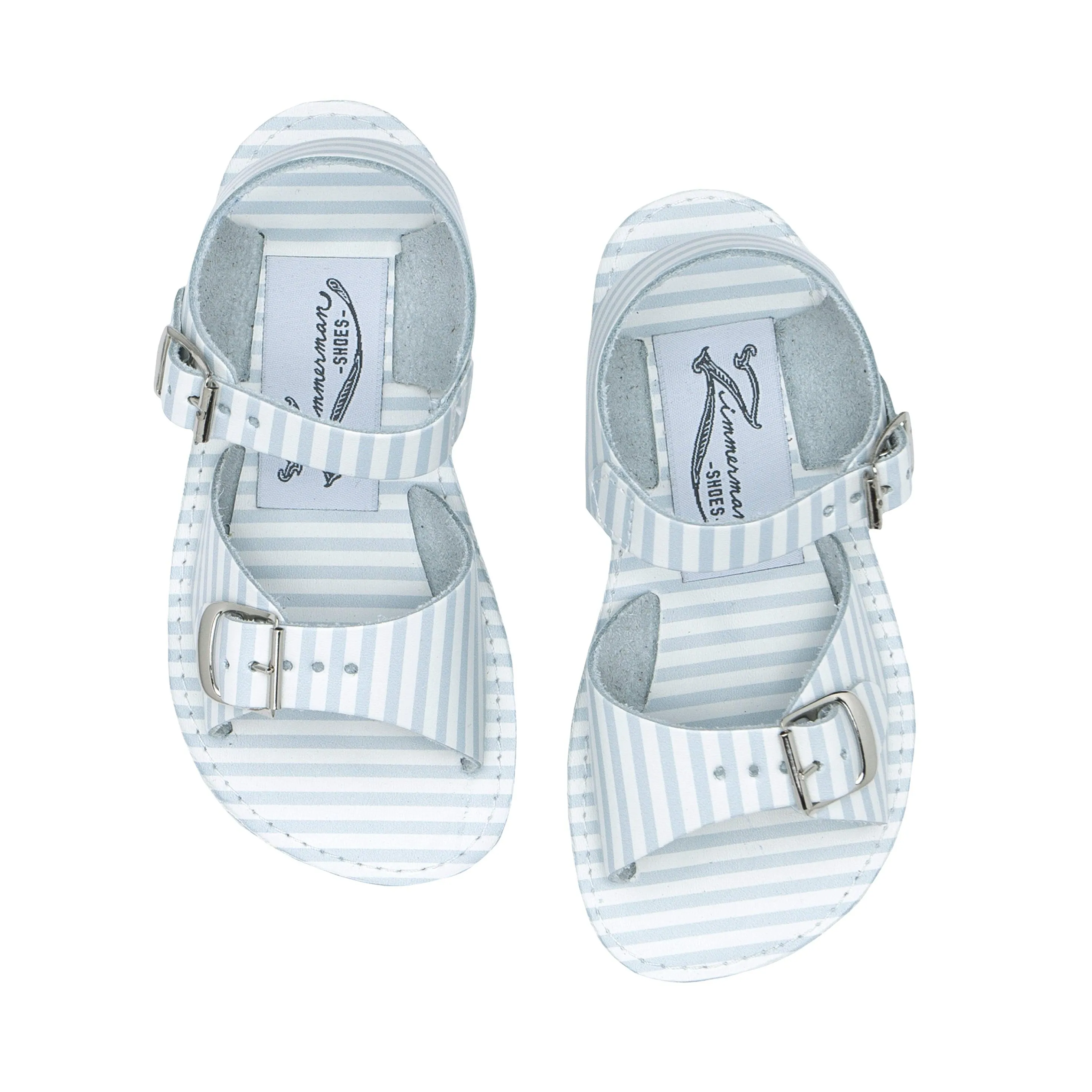 minnow x zimmerman powder blue stripe sandal