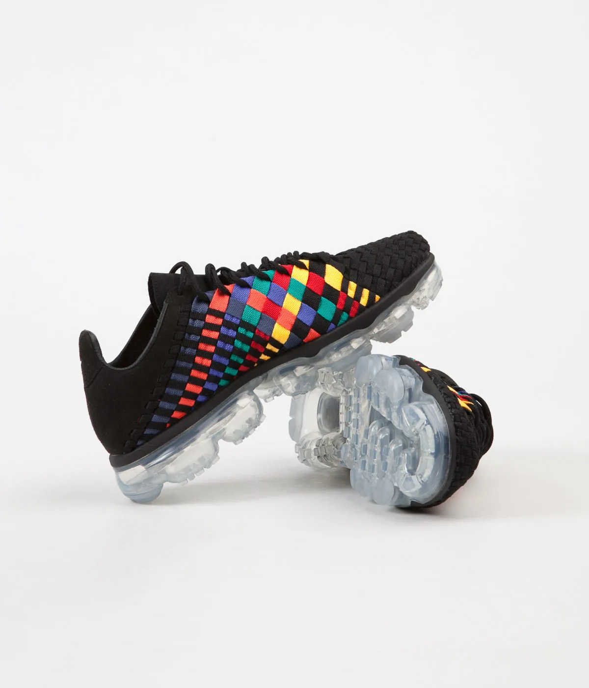 Nike Air VaporMax Inneva Shoes - Black / Black - Glacier Blue - Laser Orange