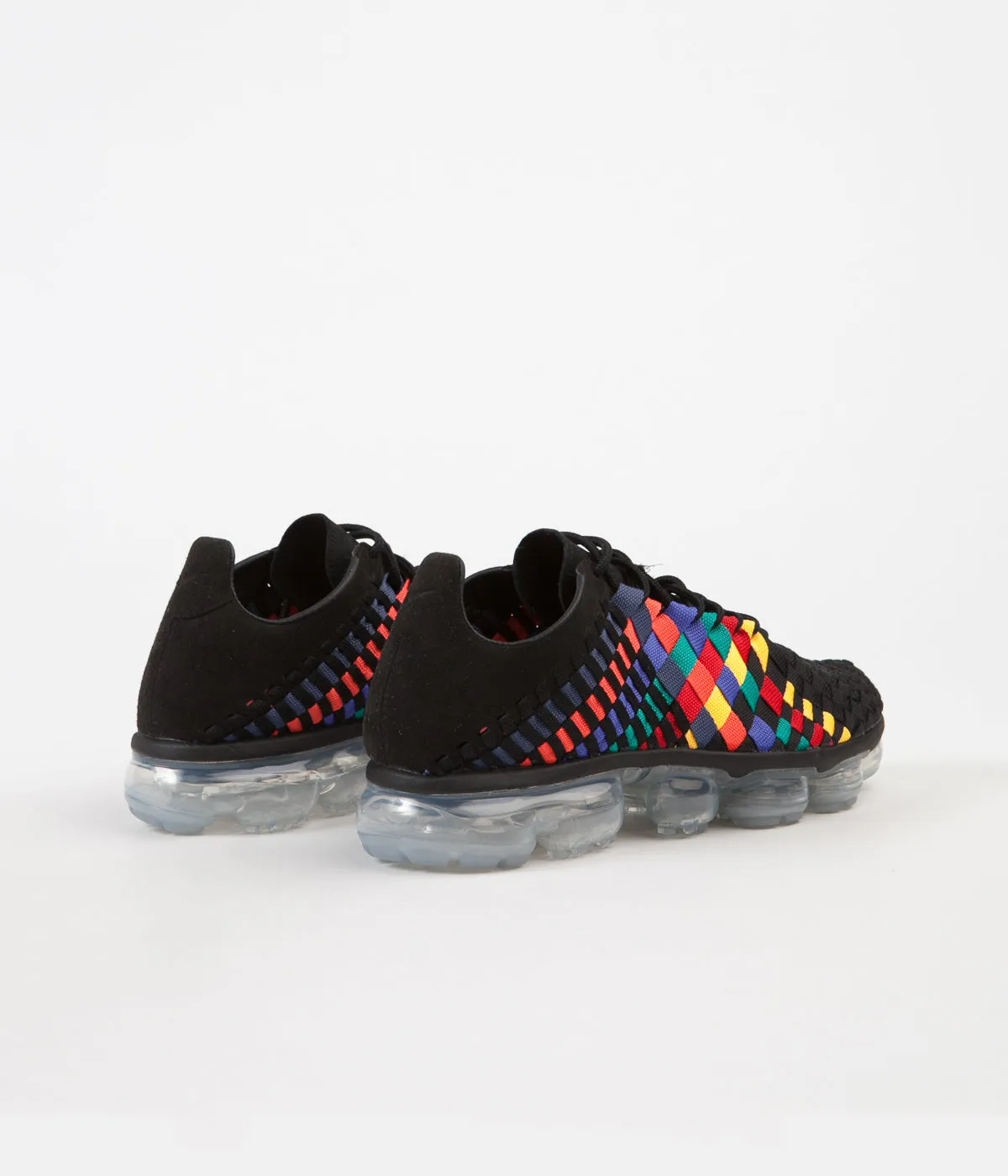 Nike Air VaporMax Inneva Shoes - Black / Black - Glacier Blue - Laser Orange