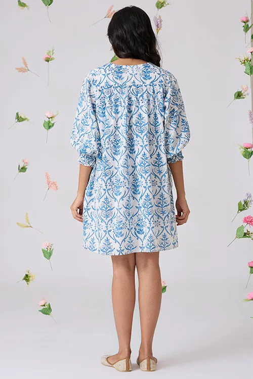 Okhai "Sukoon" Handblock Printed Pure Cotton Dress | Relove