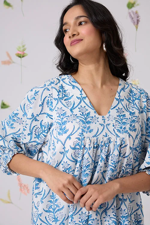 Okhai "Sukoon" Handblock Printed Pure Cotton Dress | Relove