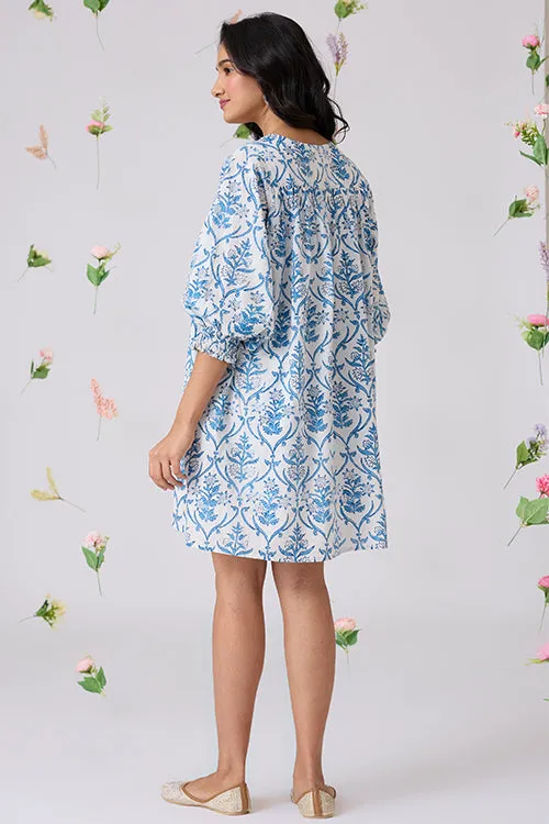 Okhai "Sukoon" Handblock Printed Pure Cotton Dress