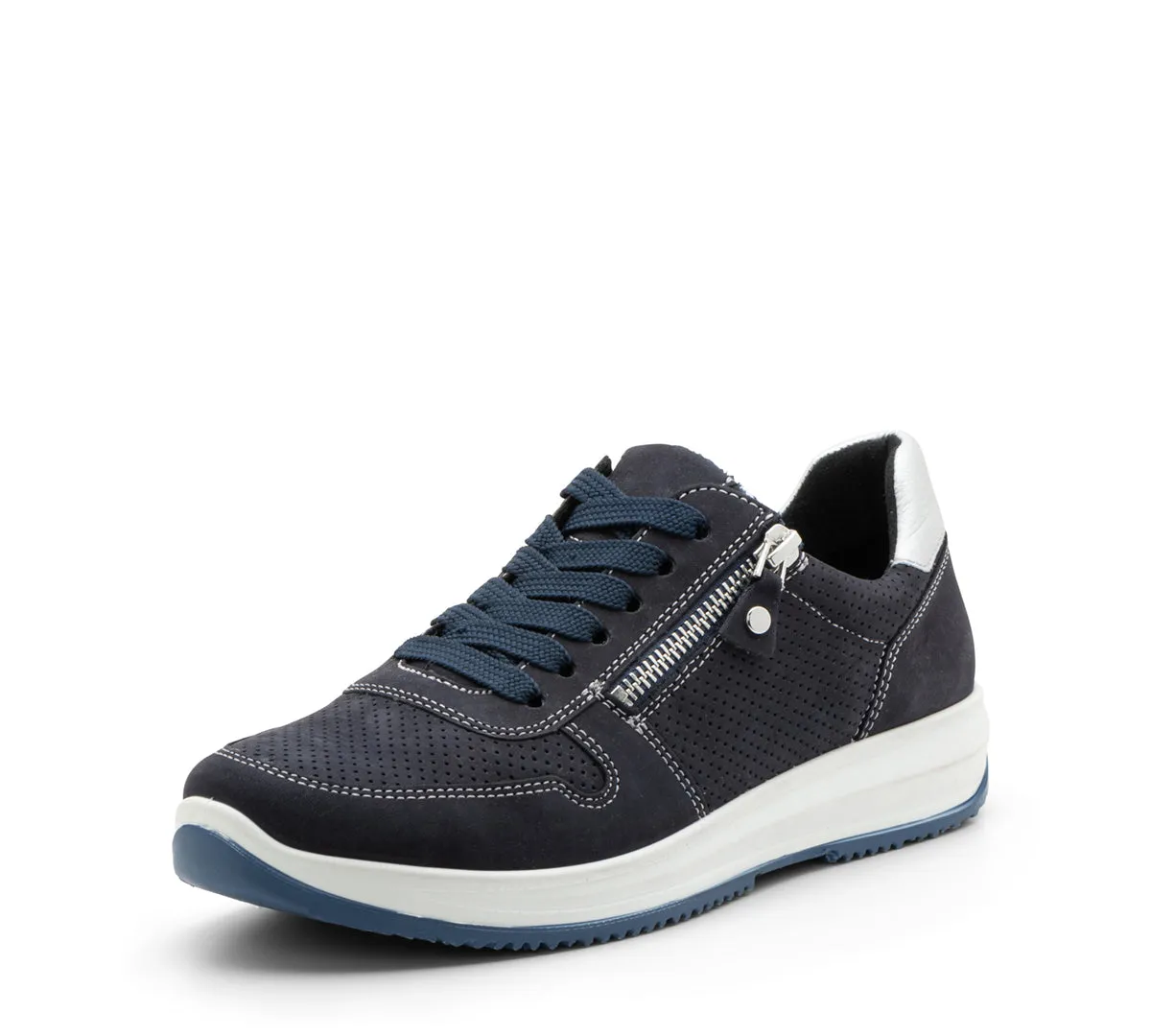 Opal Women's Perforated Zip Sneaker - Navy 02