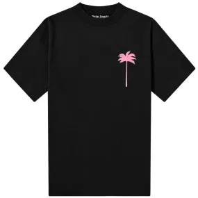 Palm Angels Palm Tree T-Shirt Black Fuchsia