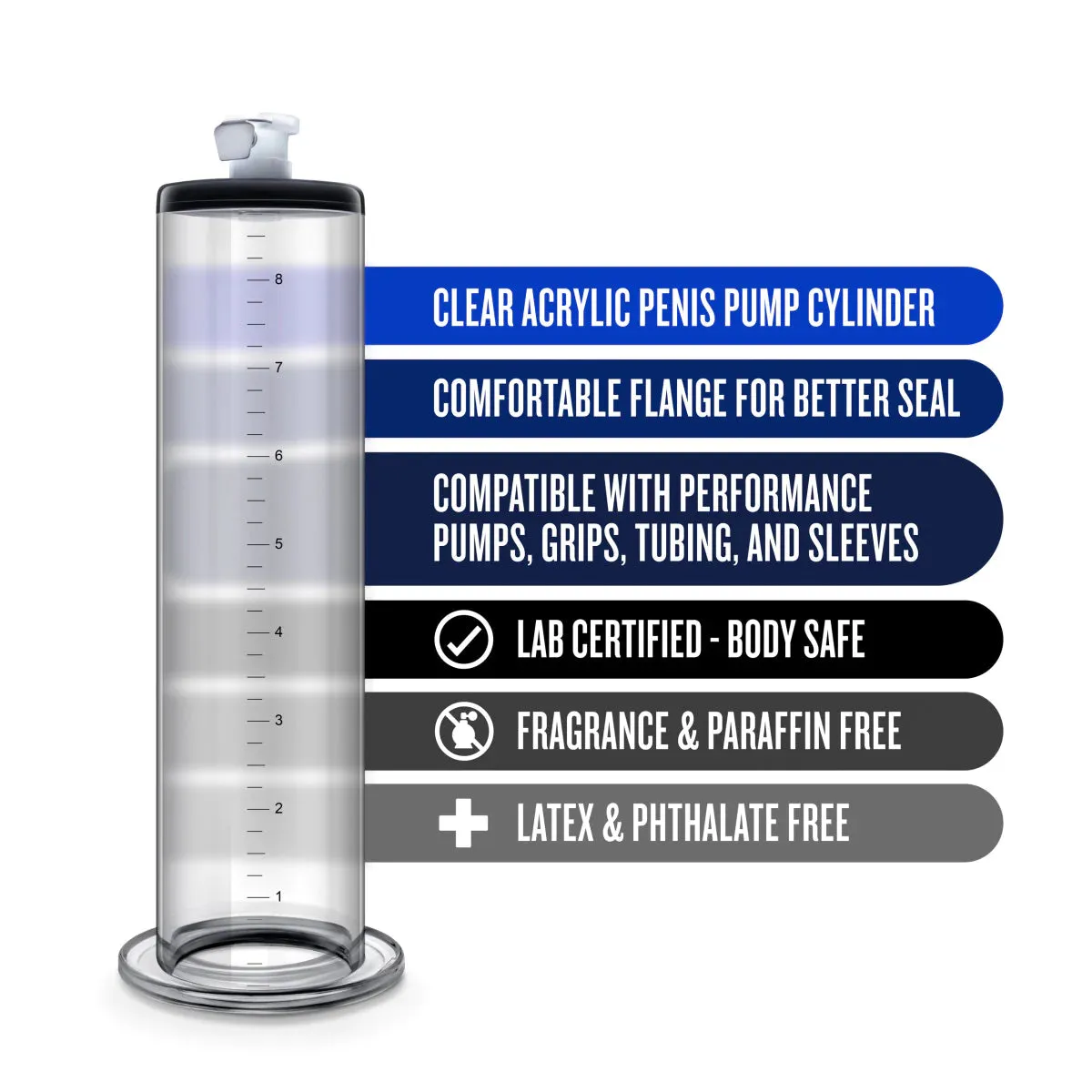 Performance - 9 Inch x 1.75 Inch Penis Pump Cylinder - Clear