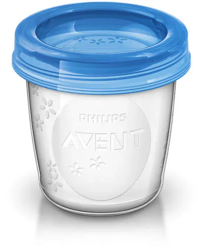 Philips Avent Breast Milk Storage Cups 10x 180ml (Comes with Adaptors)