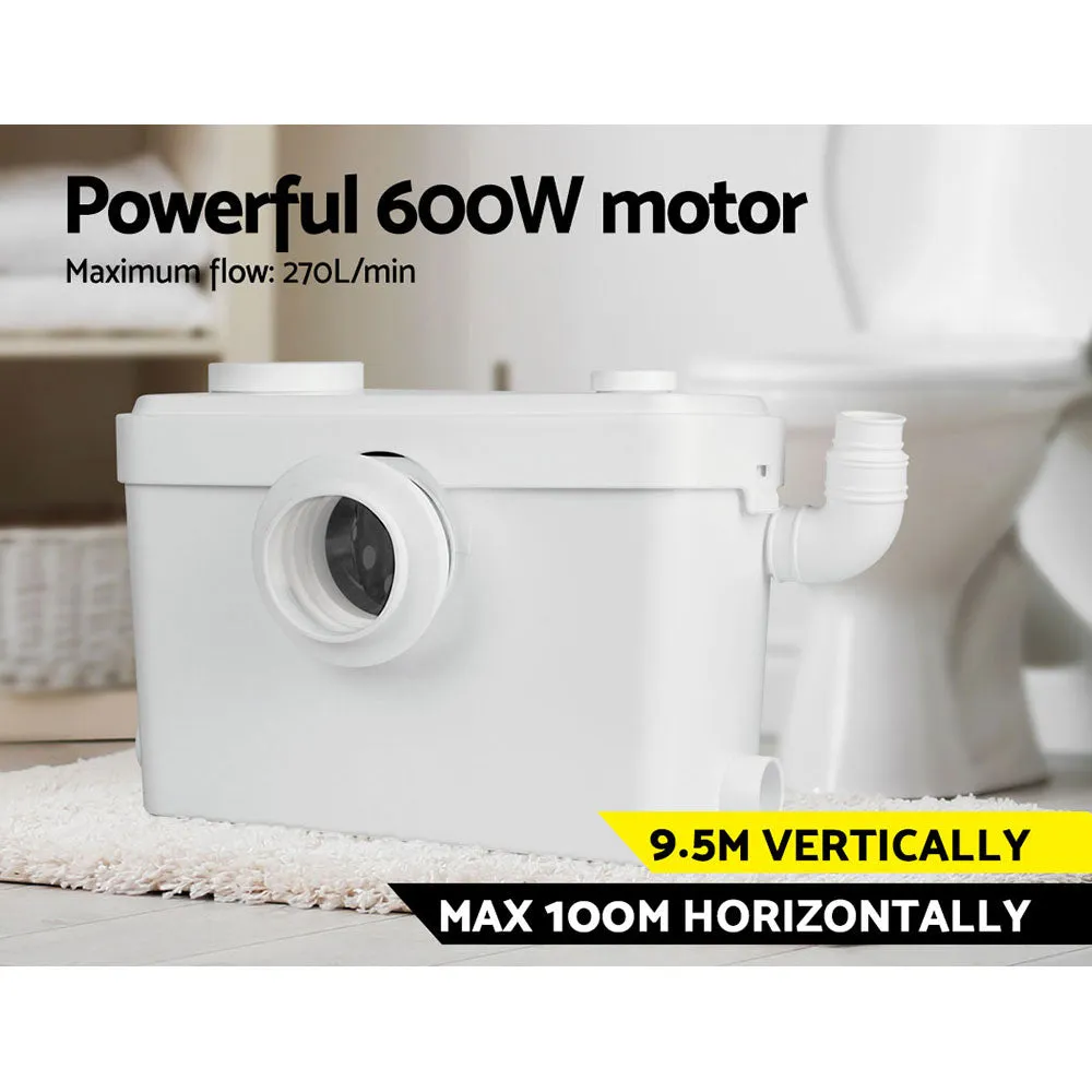 Quiet 600W Automatic Macerator Toilet Disposal Pump - Giantz