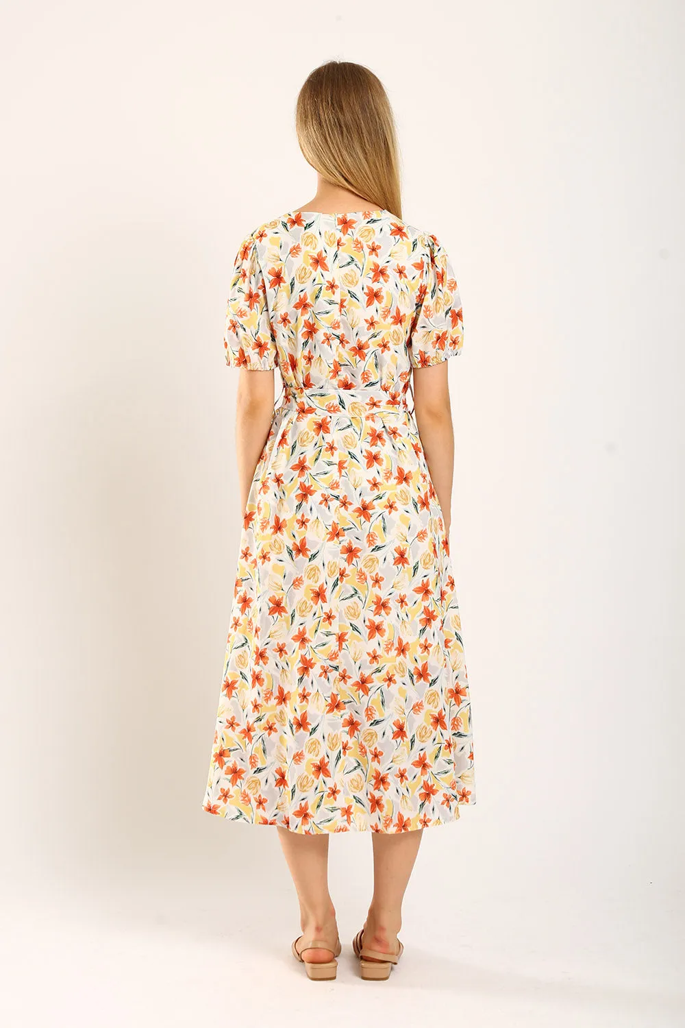 Quintessa Maxi Dress in Mandarin Floral