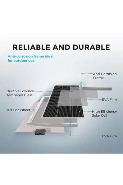 Renogy 600W 12V/24V Monocrystalline Premium Solar Kit With Rover 60A Charge Controller