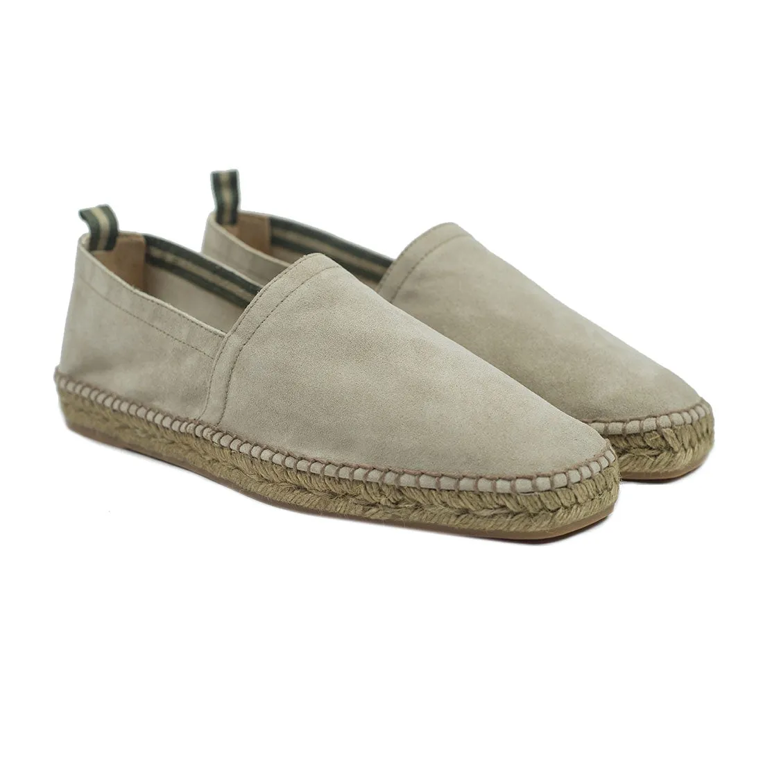 Sand suede espadrilles with natural sole