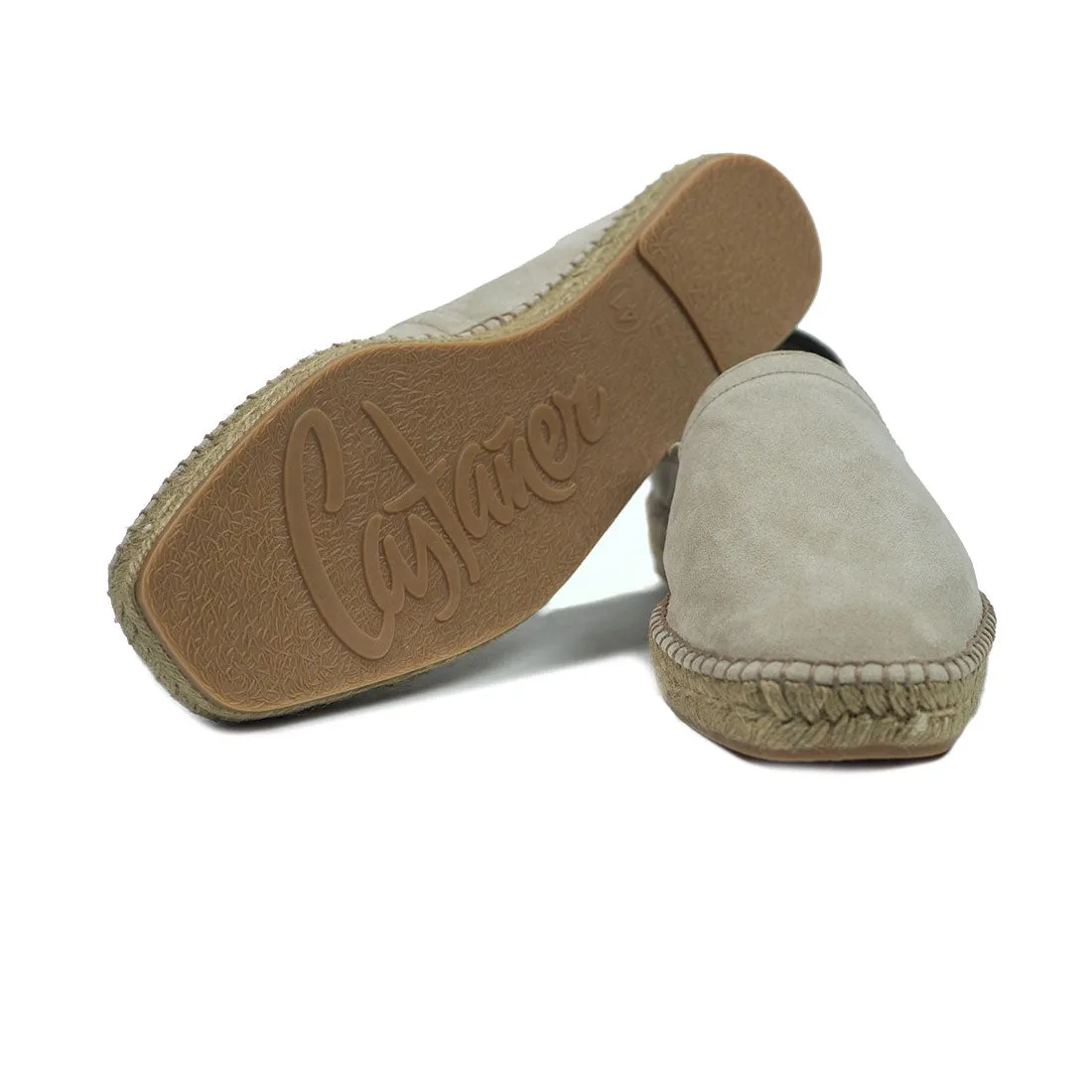 Sand suede espadrilles with natural sole