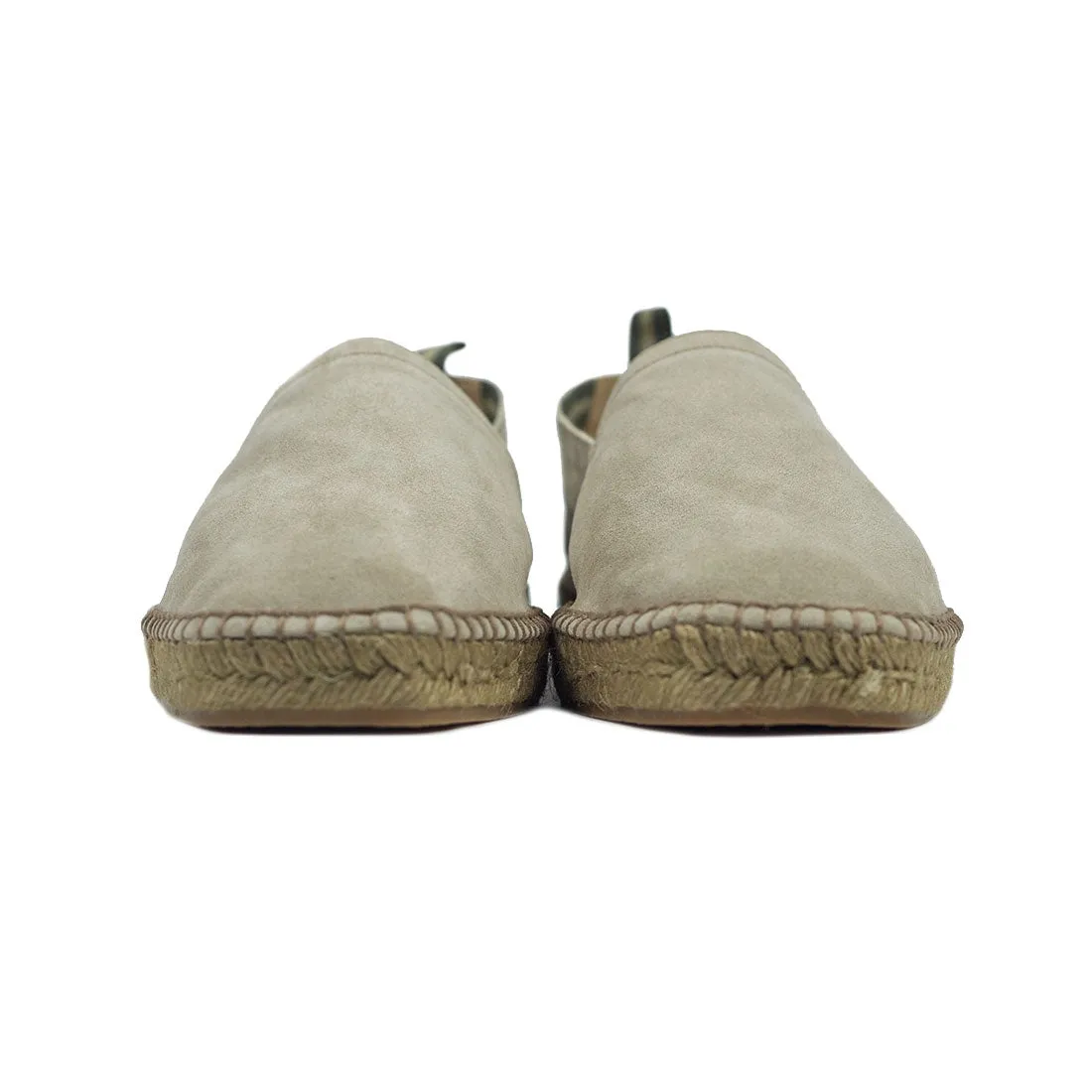 Sand suede espadrilles with natural sole