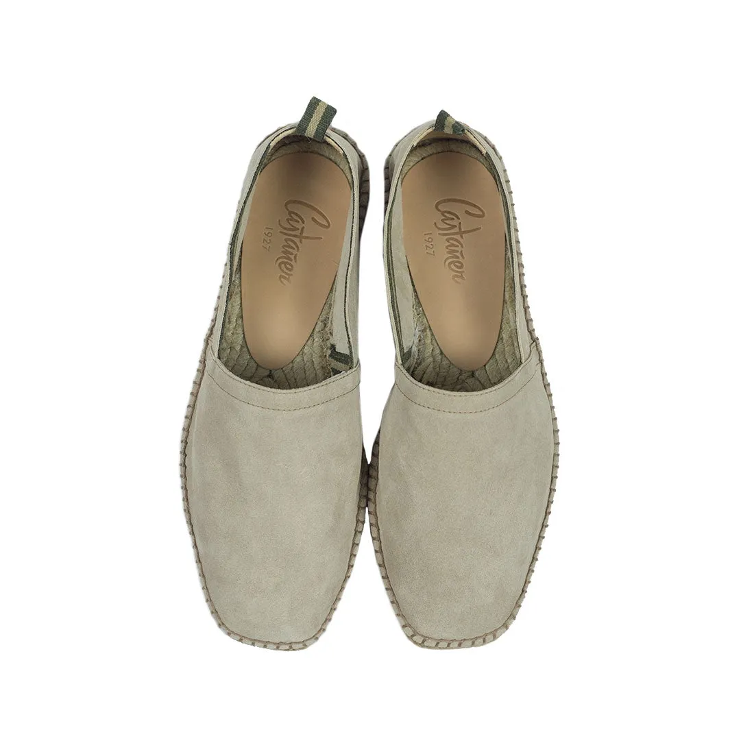 Sand suede espadrilles with natural sole