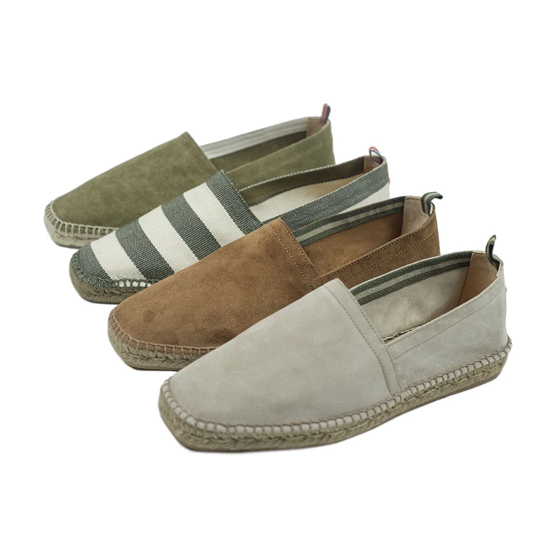 Sand suede espadrilles with natural sole