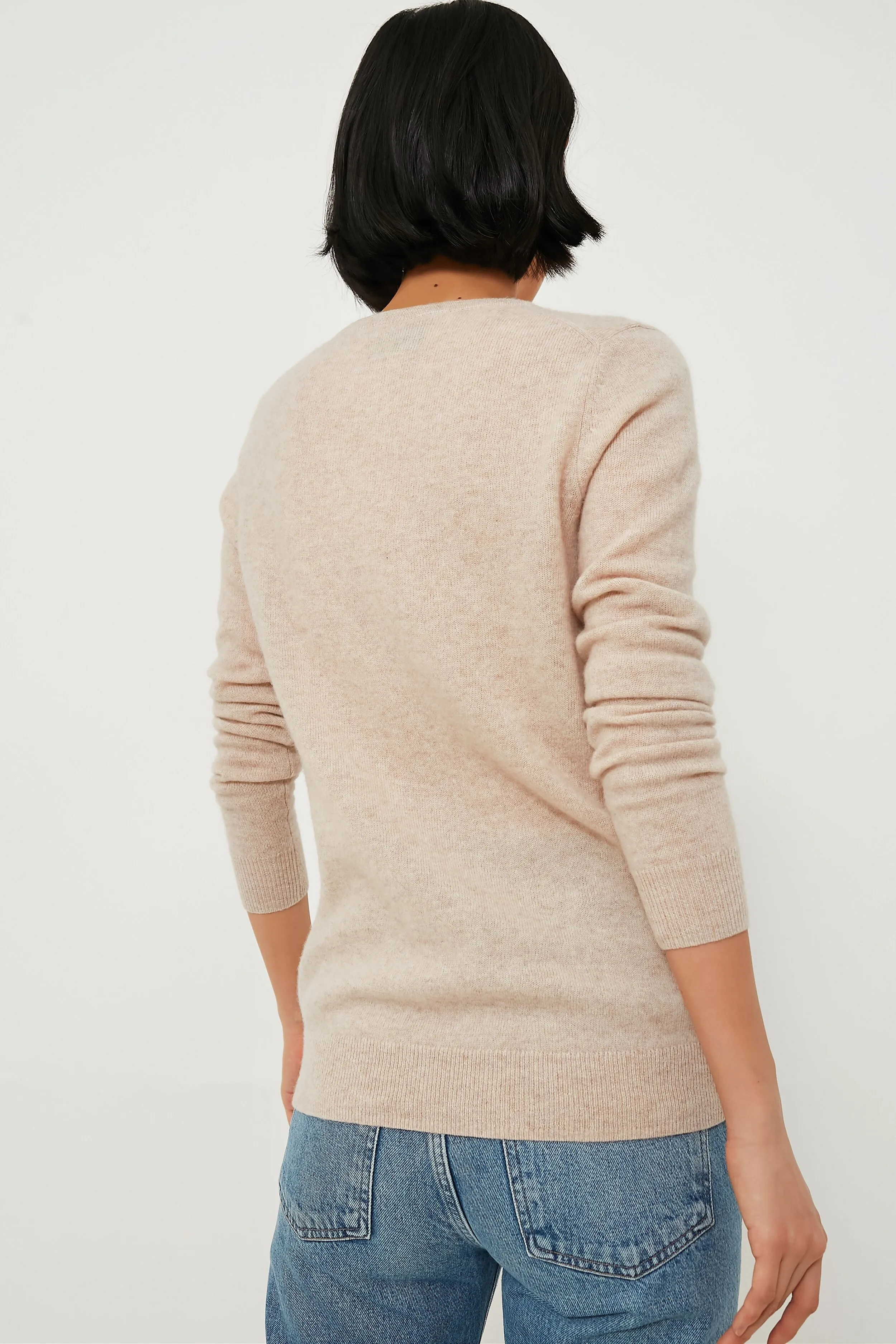 Sandstone Cashmere V-Neck Sweater