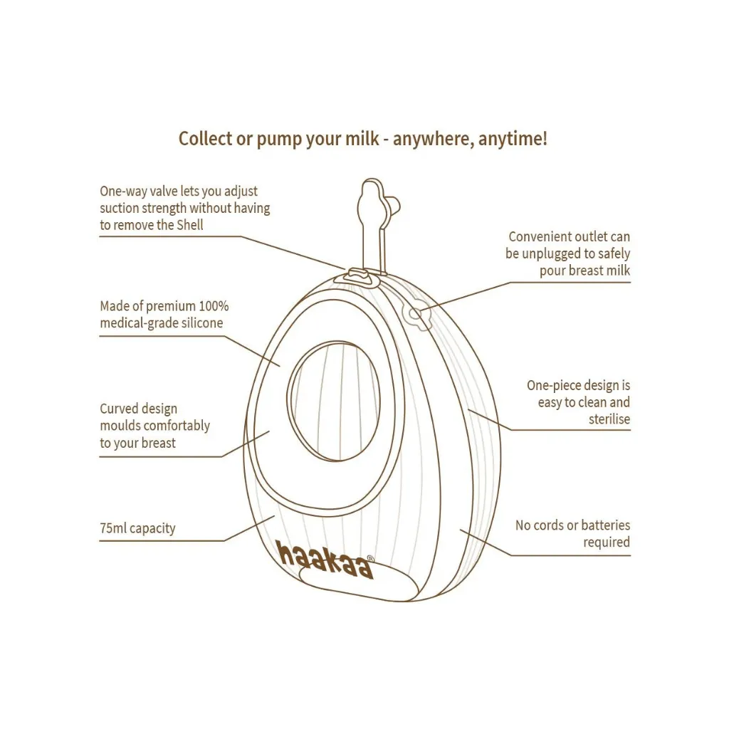 Shell wearable silicone pump