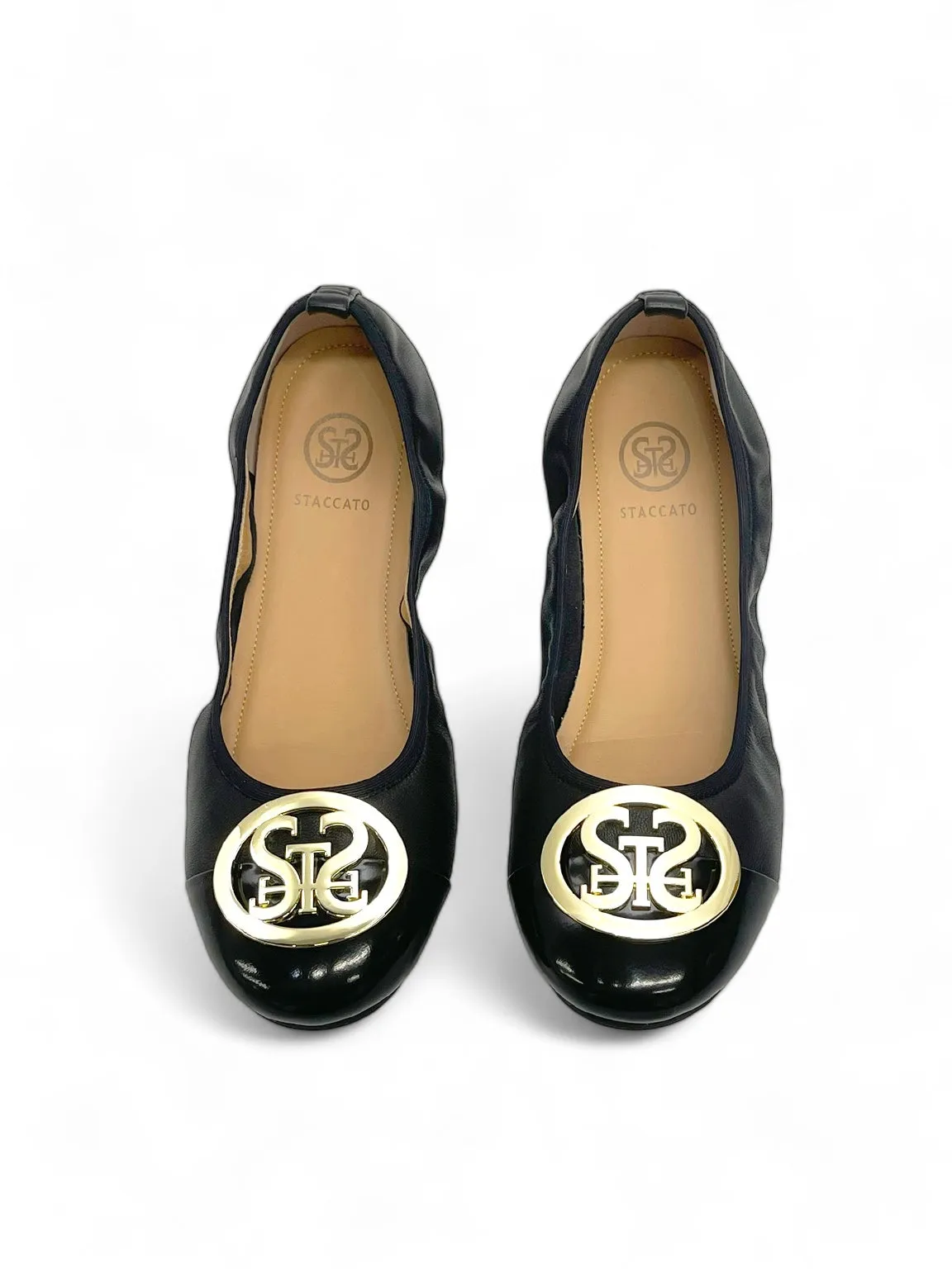 Signature Fun Metal Logo Ballerina Flats