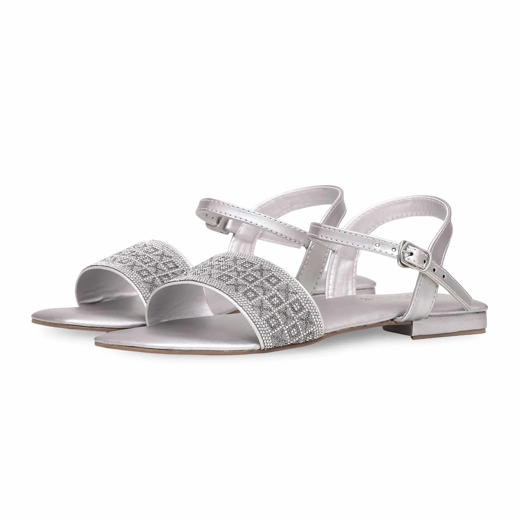 Silver Fancy Sandal FN5917