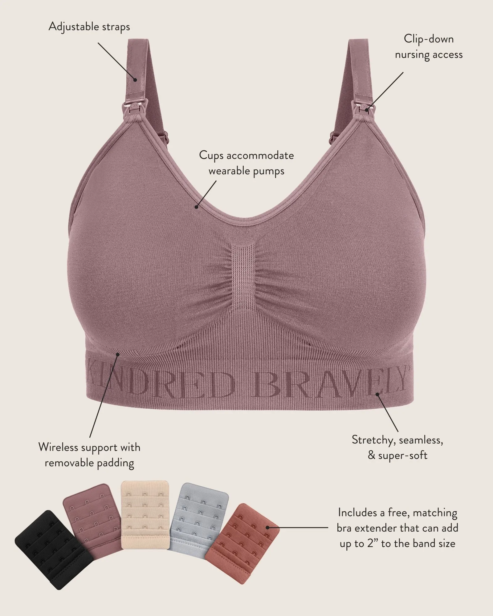 Simply Sublime® Nursing Bra | Redwood