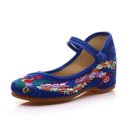 Spring Floral Embroidered Flat Shoes