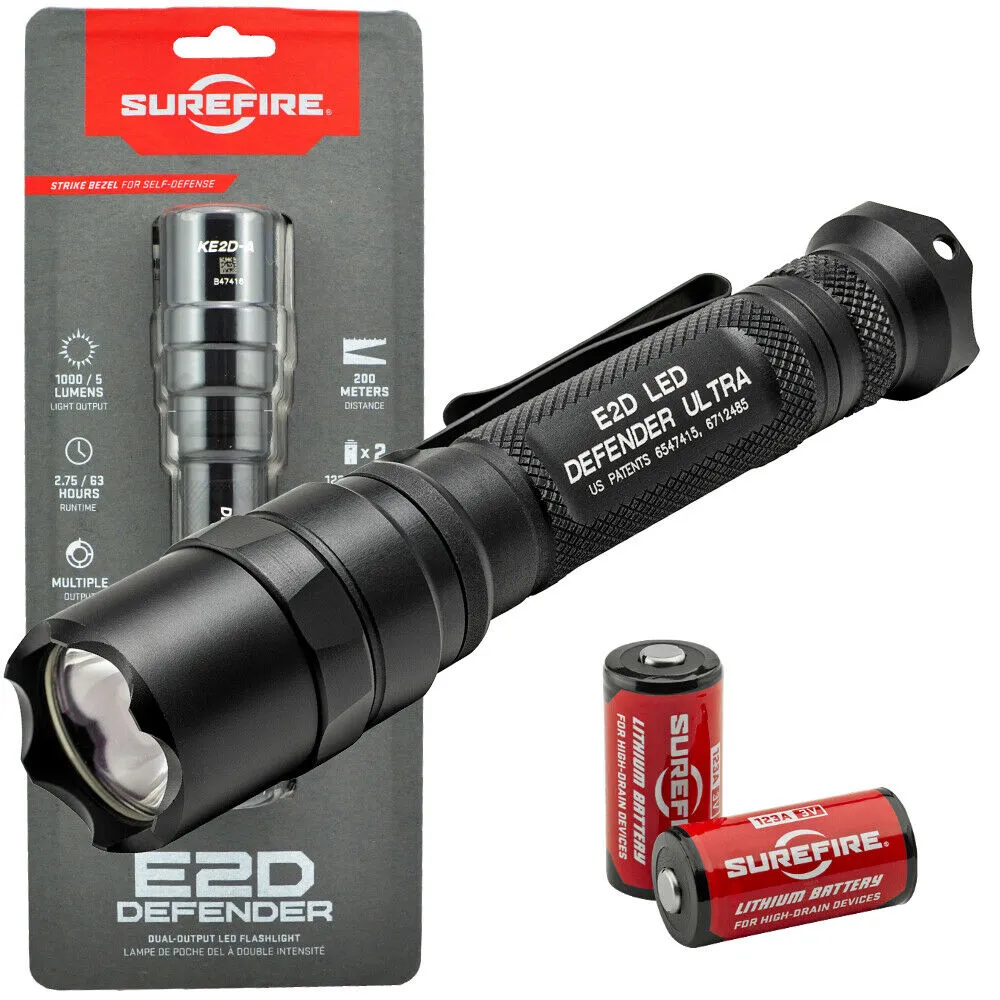 SureFire E2D Defender Ultra E2DLU-A Dual-Output 1000 Lumen Tactical Flashlight