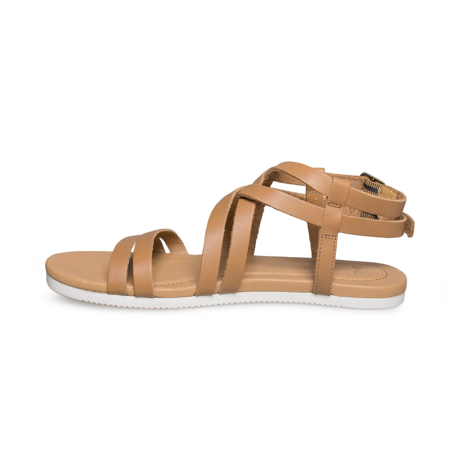 Teva Avalina Crossover Leather Tan Sandals - Women's